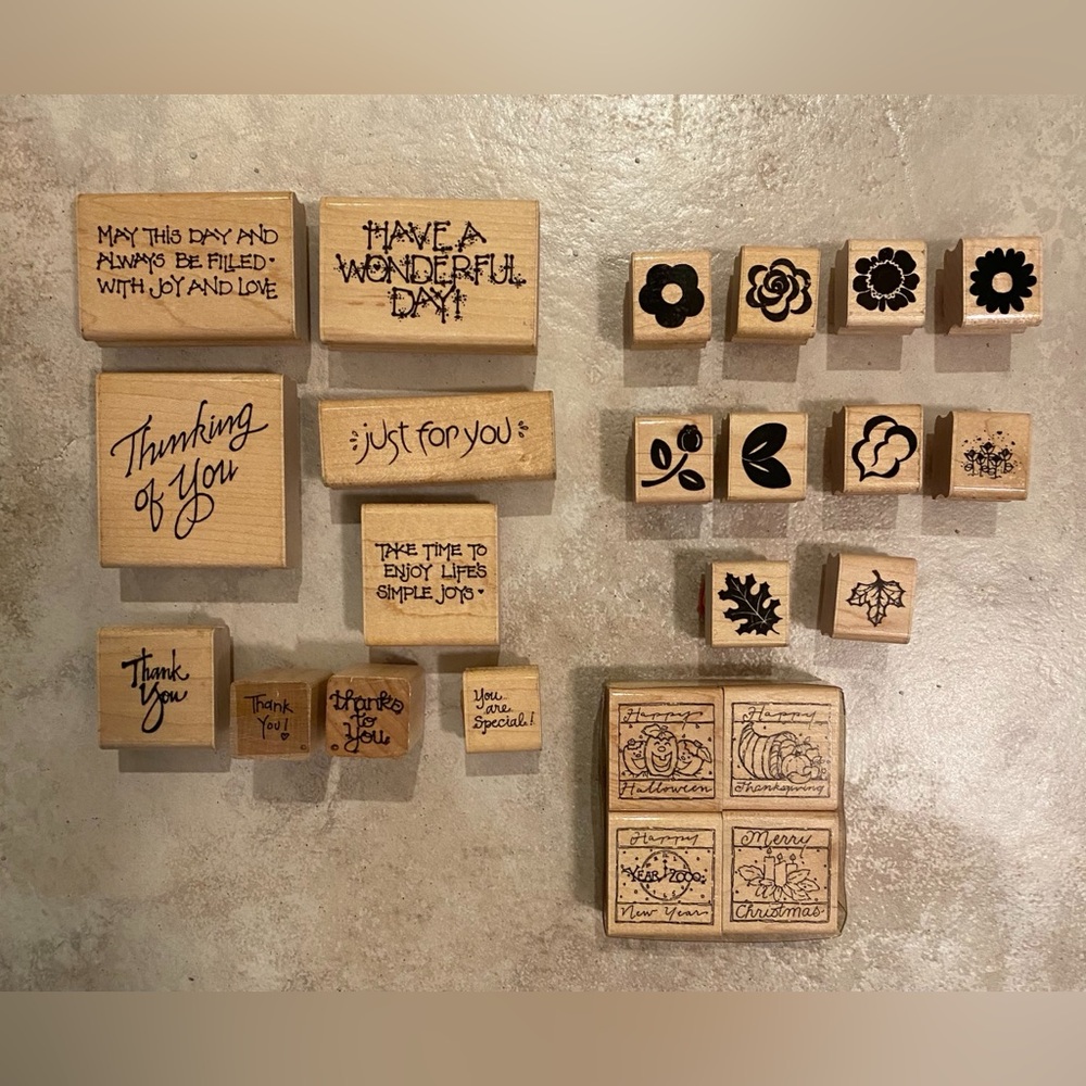D.O.T.S rubber stamps. Specific Holidays, Misc Sayings, Small Flowers, Leaves